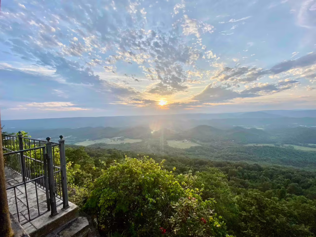 View from the second floor balcony.